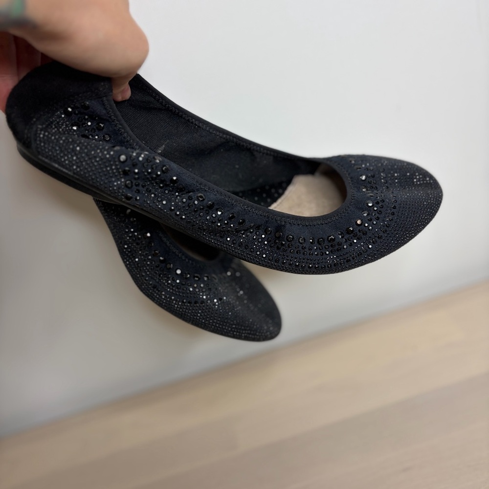 Hush Puppies Embellished Black Women's Flats
